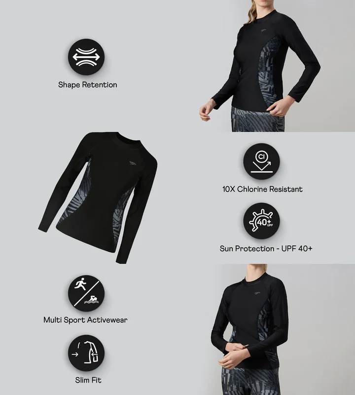 Women's Long Sleeve Active Swim Top