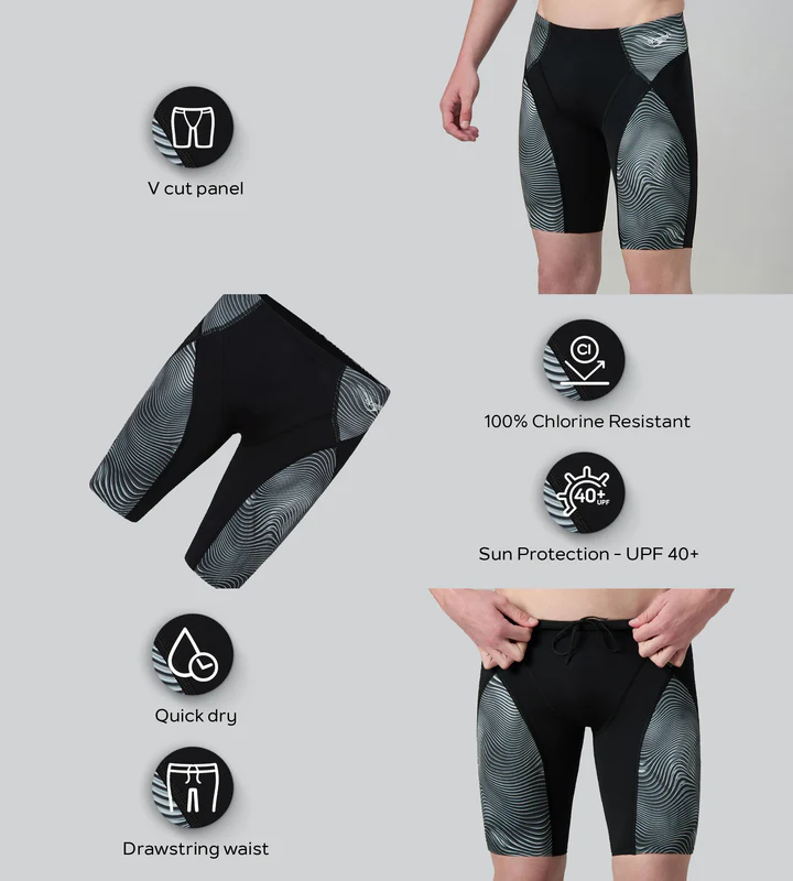 Men's Chlorine-Resistant Swim Jammer Shorts