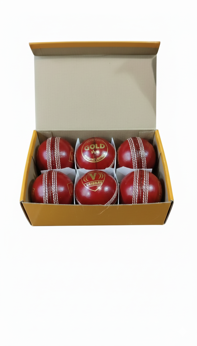 Leather Cricket Balls Box || Vaibhav || 4 peice  || 6 pcs per box