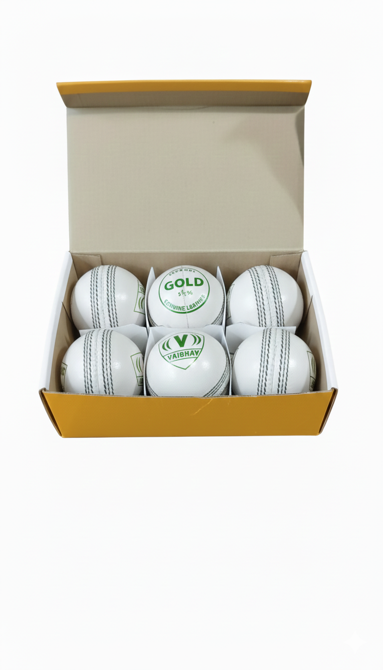 Leather Cricket Balls Box || Vaibhav || 4 peice  || 6 pcs per box