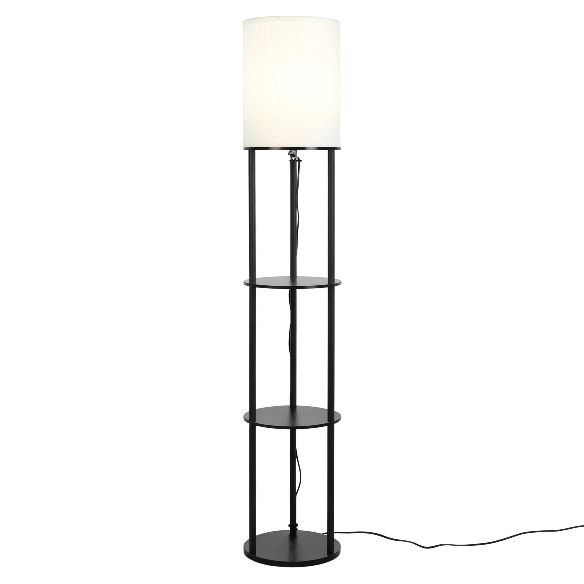 Modern Floor Lamp with Shelves PFL-010