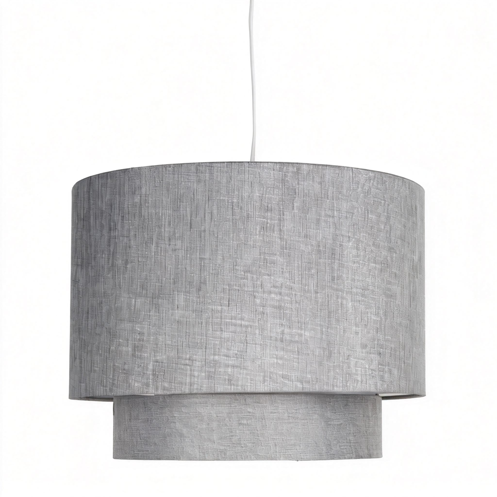 Modern Grey Fabric Pendant Lamp 25P013