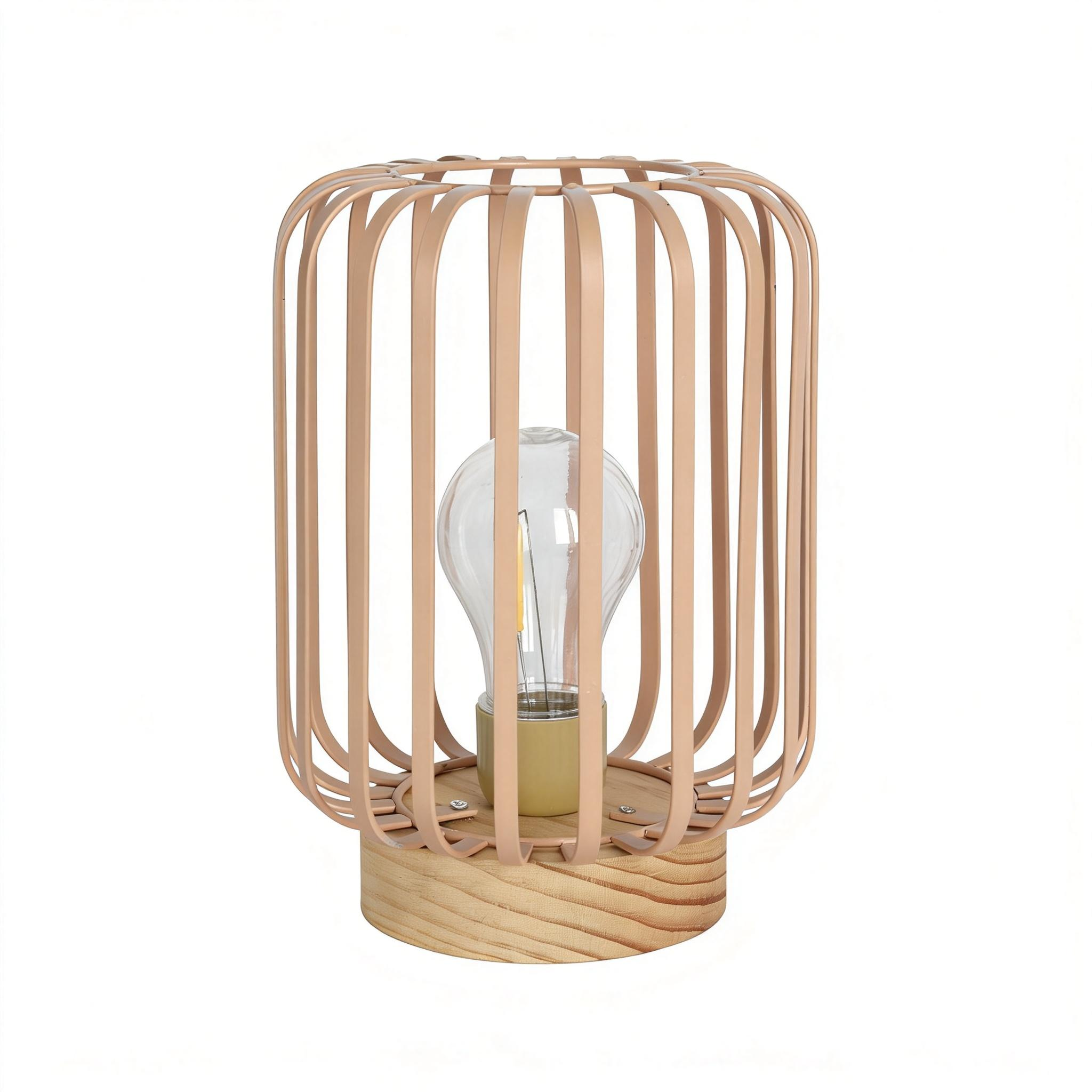 Wooden Cage Table Lamp 22D019