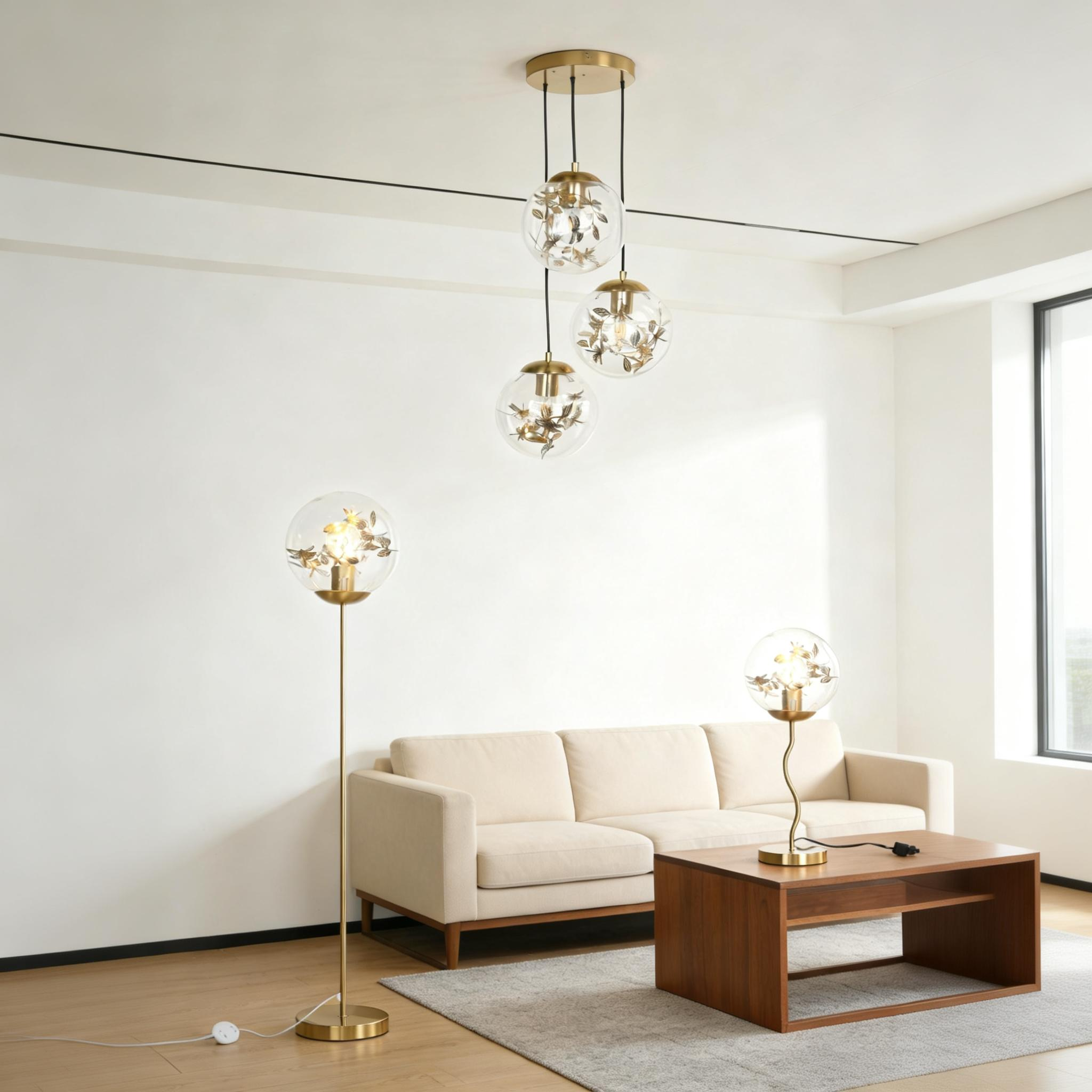 Modern Glass Globe Table Lamp 25T023