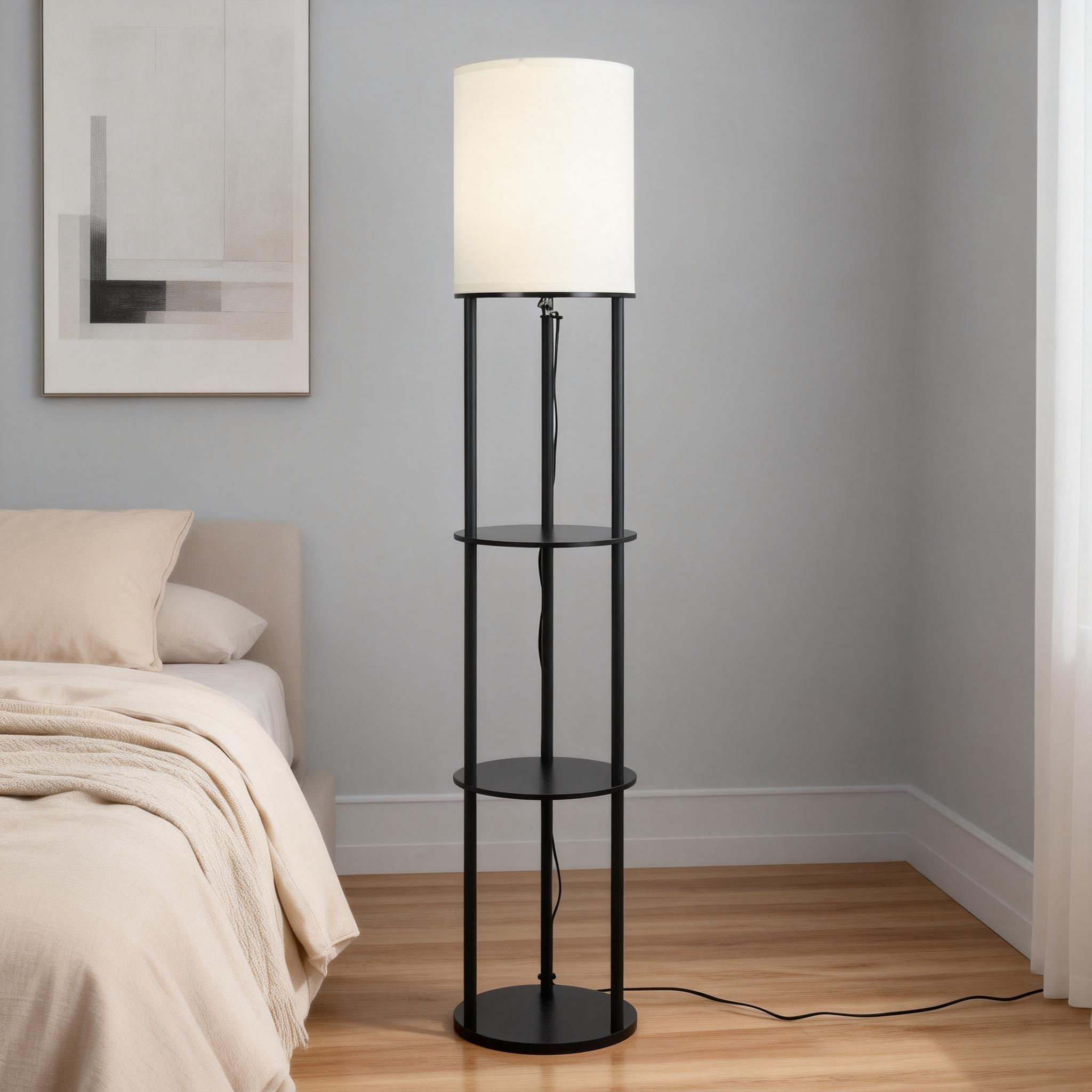 Modern Floor Lamp with Shelves PFL-010