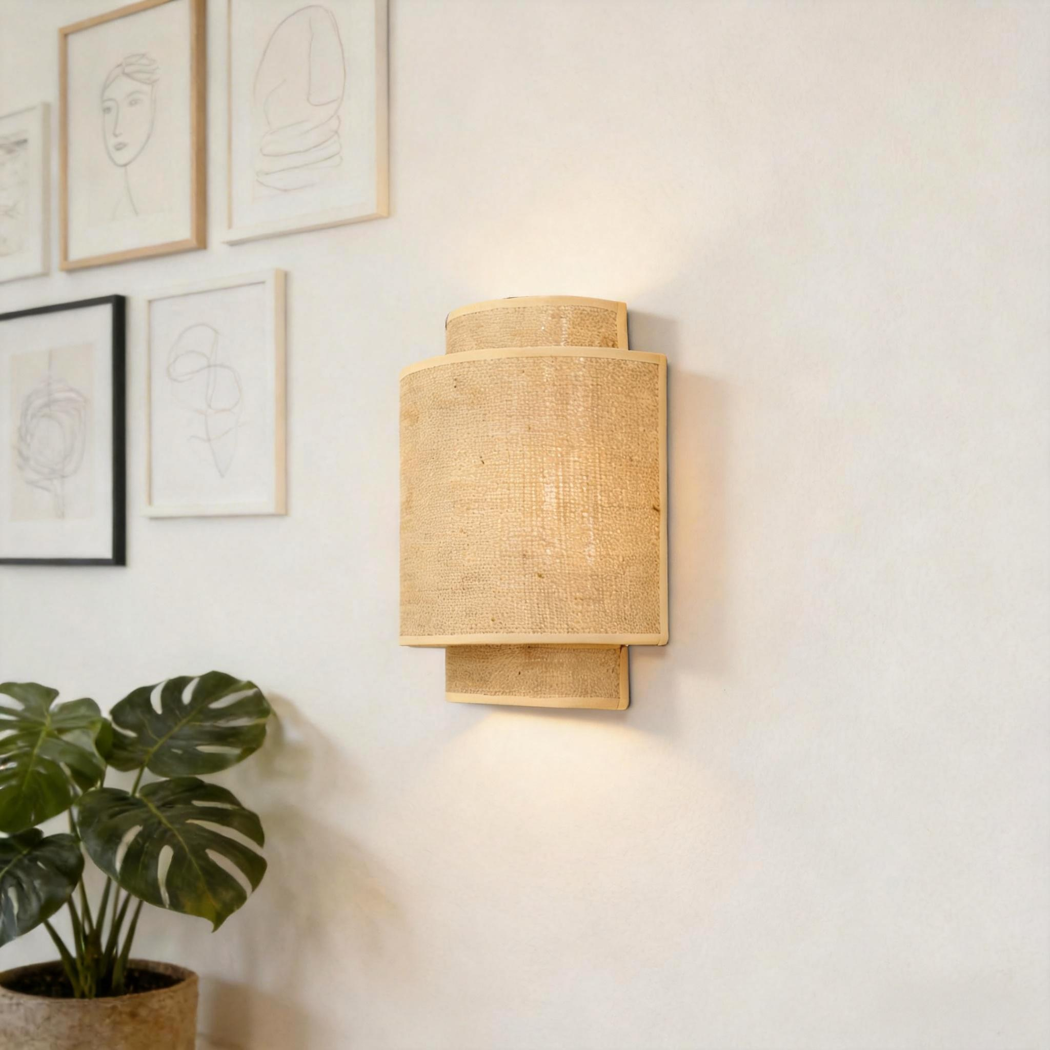 Woven Fabric Wall Sconce 23P190