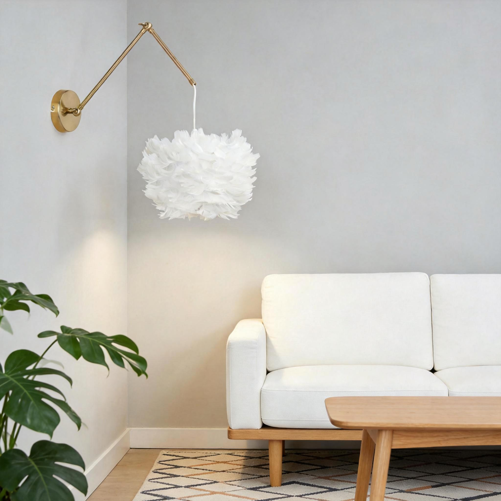 Decorative Feather Wall Lamp 23P189