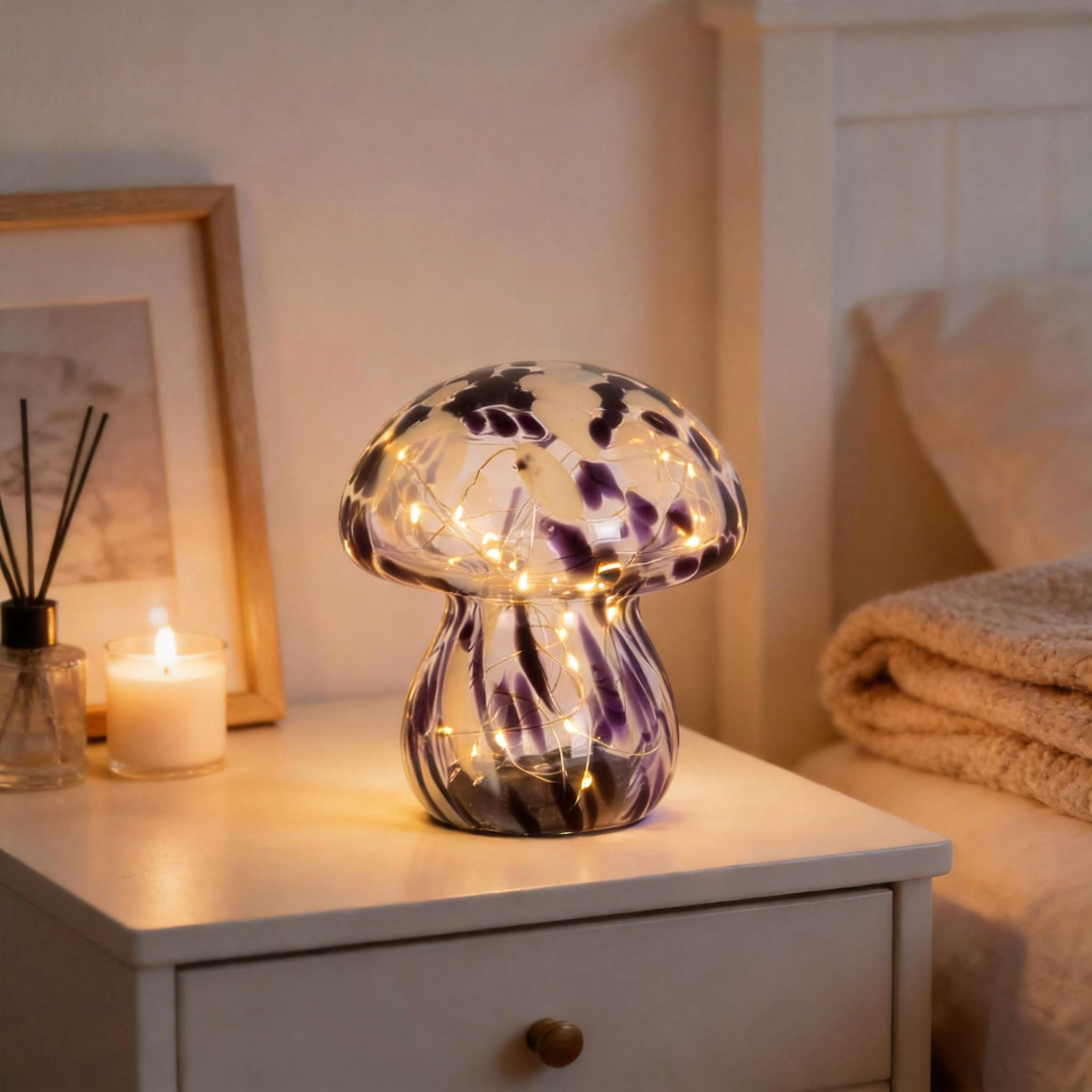 Mushroom Glass Table Lamp 24D098