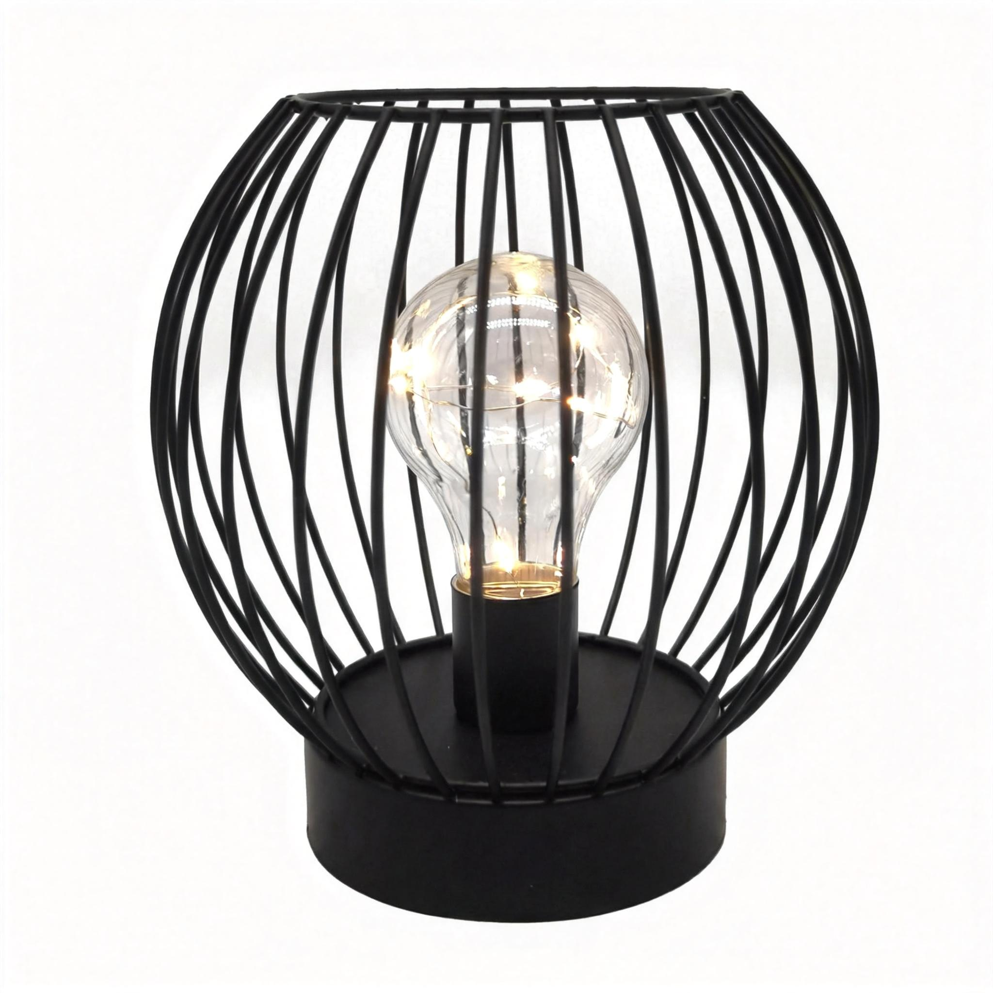 Modern Industrial Cage Table Lamp 22AD055