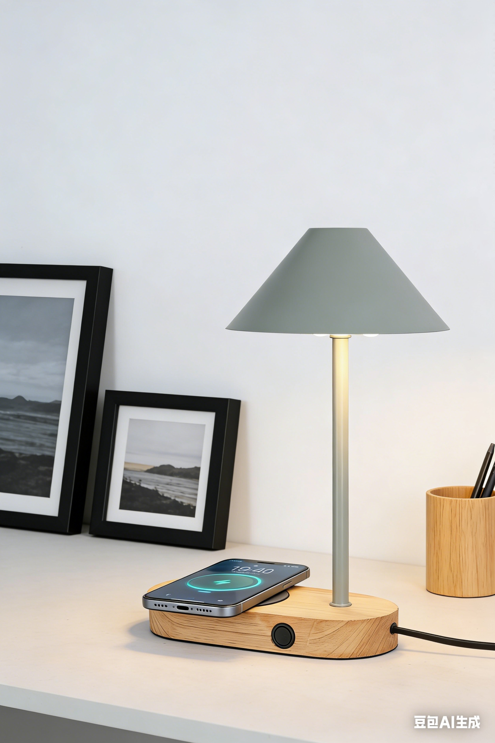 Modern Desk Lamp with Wireless Charger 25T033