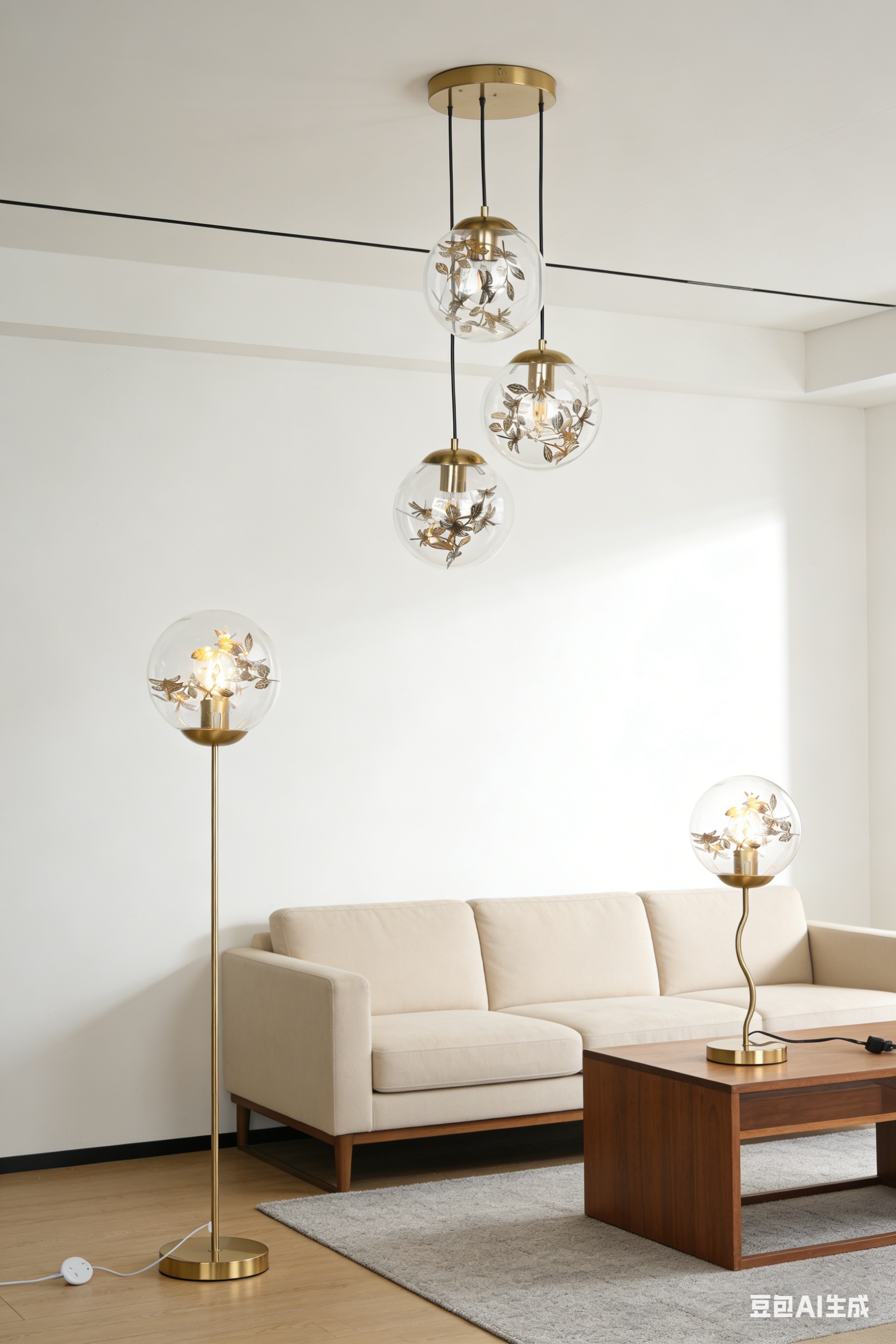 Modern Glass Globe Table Lamp 25T023