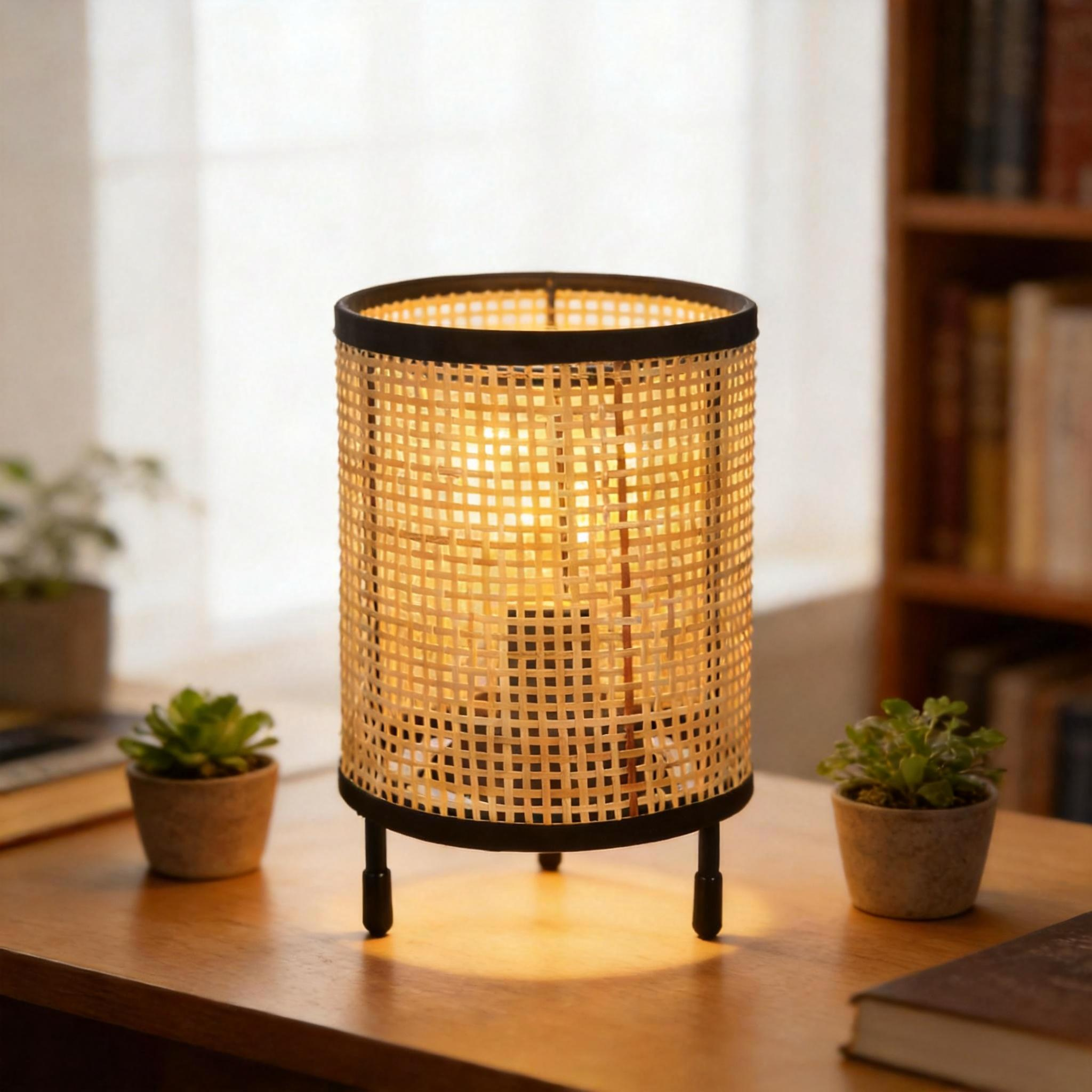 Woven Rattan Table Lamp 22AD061