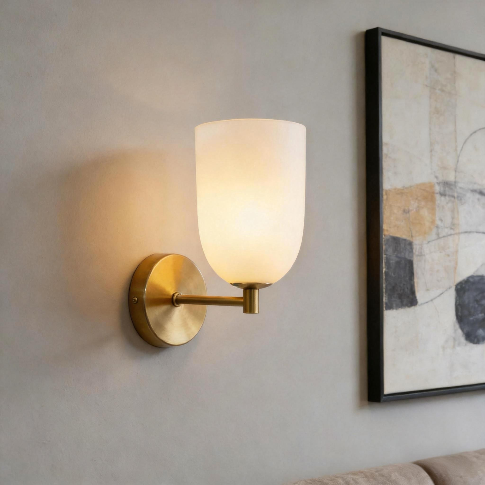 Modern Brass Wall Sconce 23P135