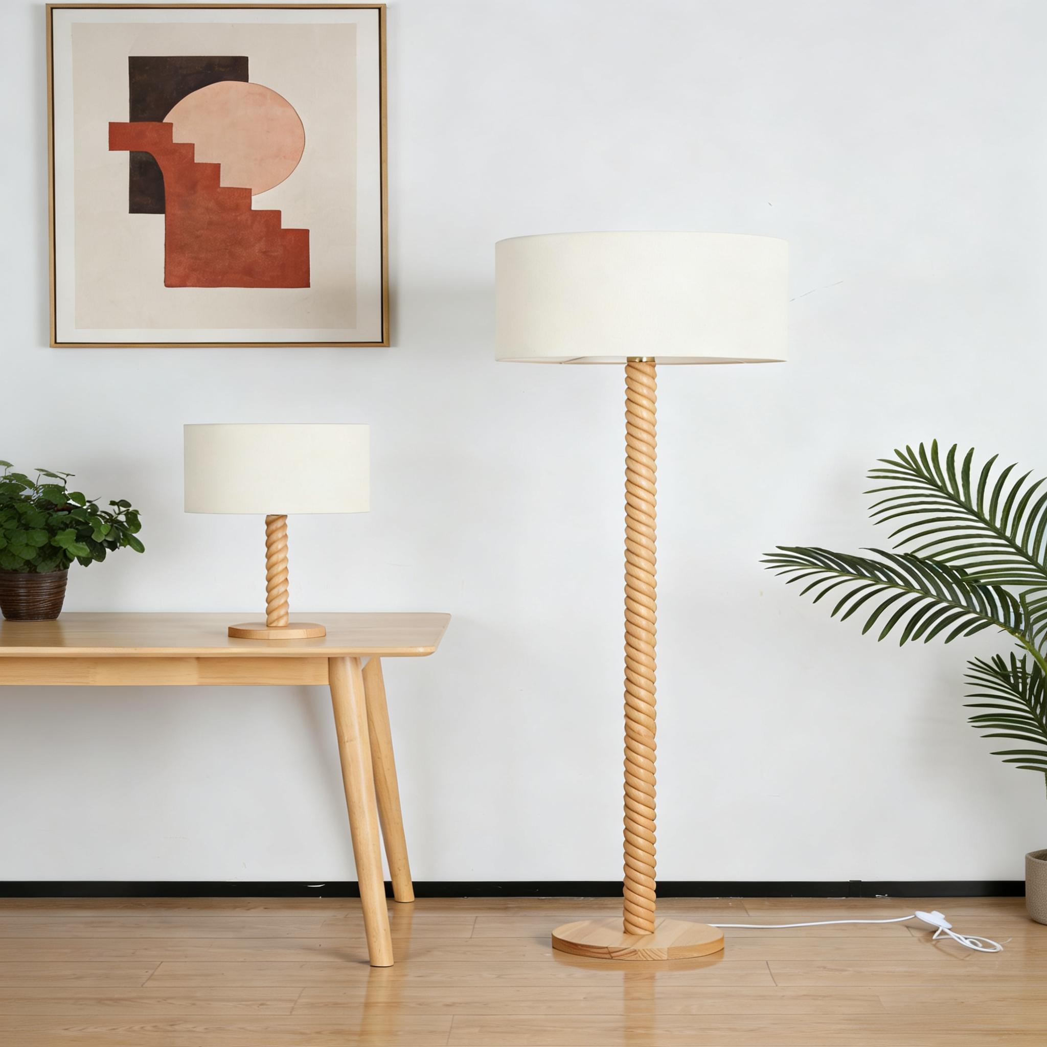 Wooden Floor Lamp 24T023