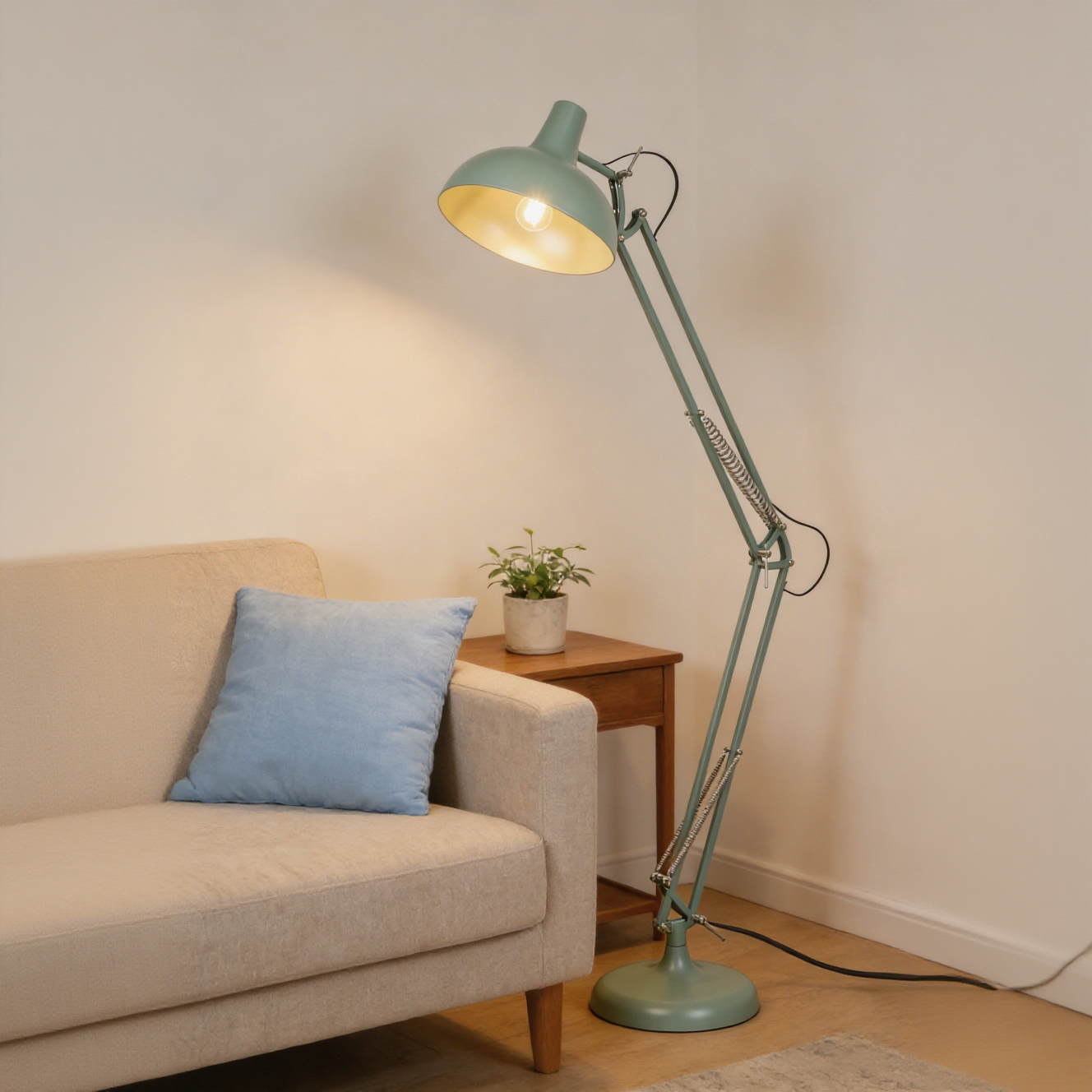 Adjustable White Floor Lamp AH1038