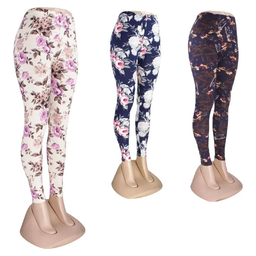Women Ankle Length Floral Printed Legging