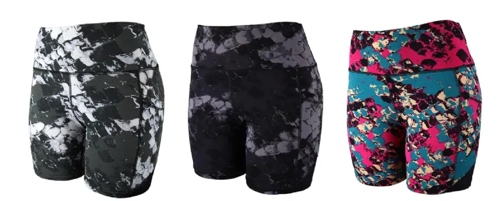 Women's Marble Print Workout Shorts