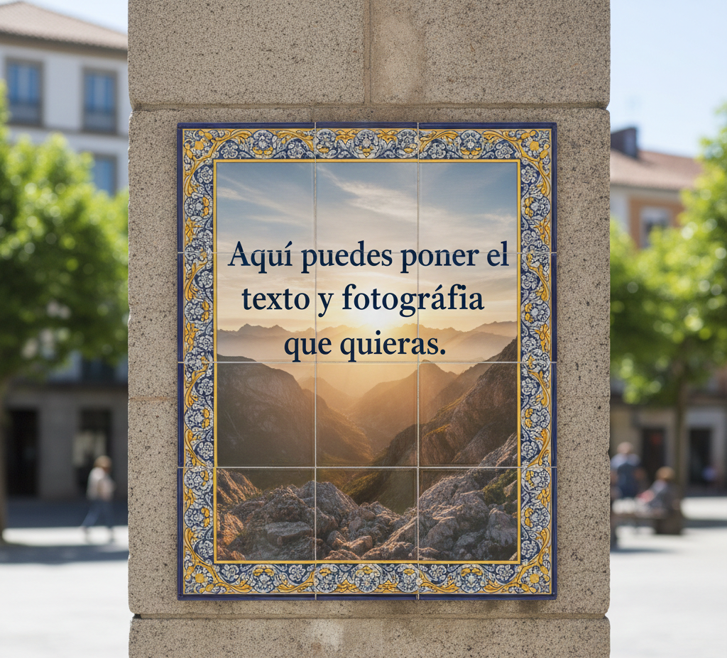 Panel conmemorativo porcelánico