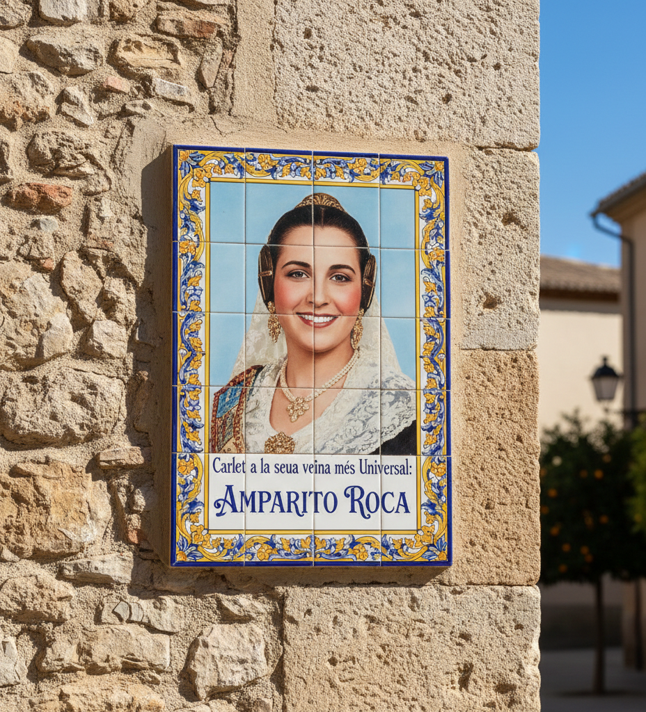 Panel conmemorativo porcelánico