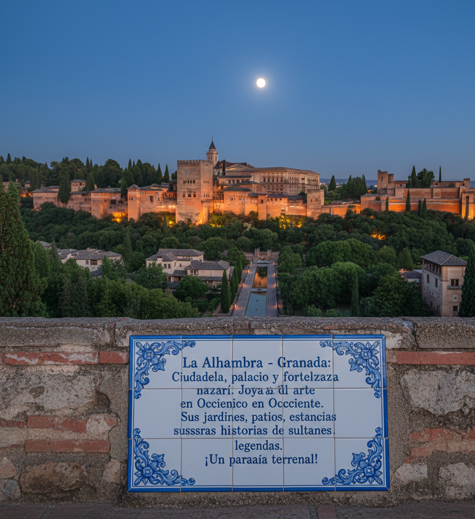 Placa explicativa en fotocerámica
