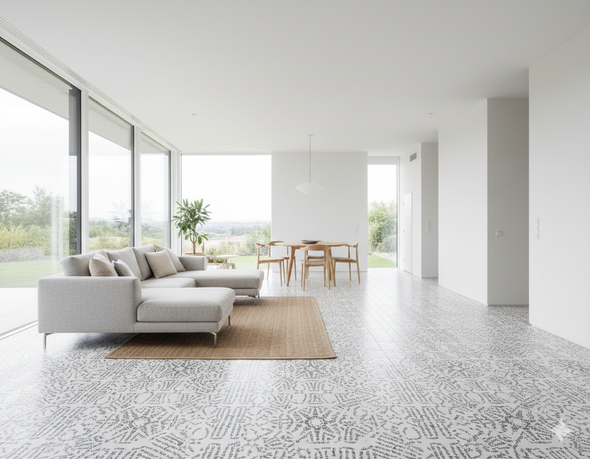 Suelo moderno porcelánico