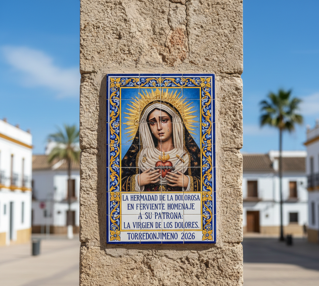 Panel conmemorativo porcelánico