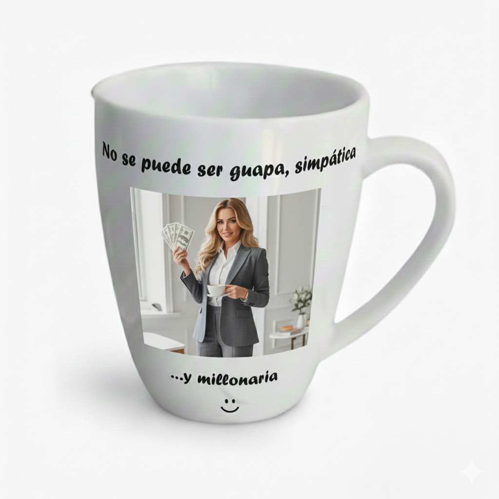 Taza mug clásica personalizada con foto y texto