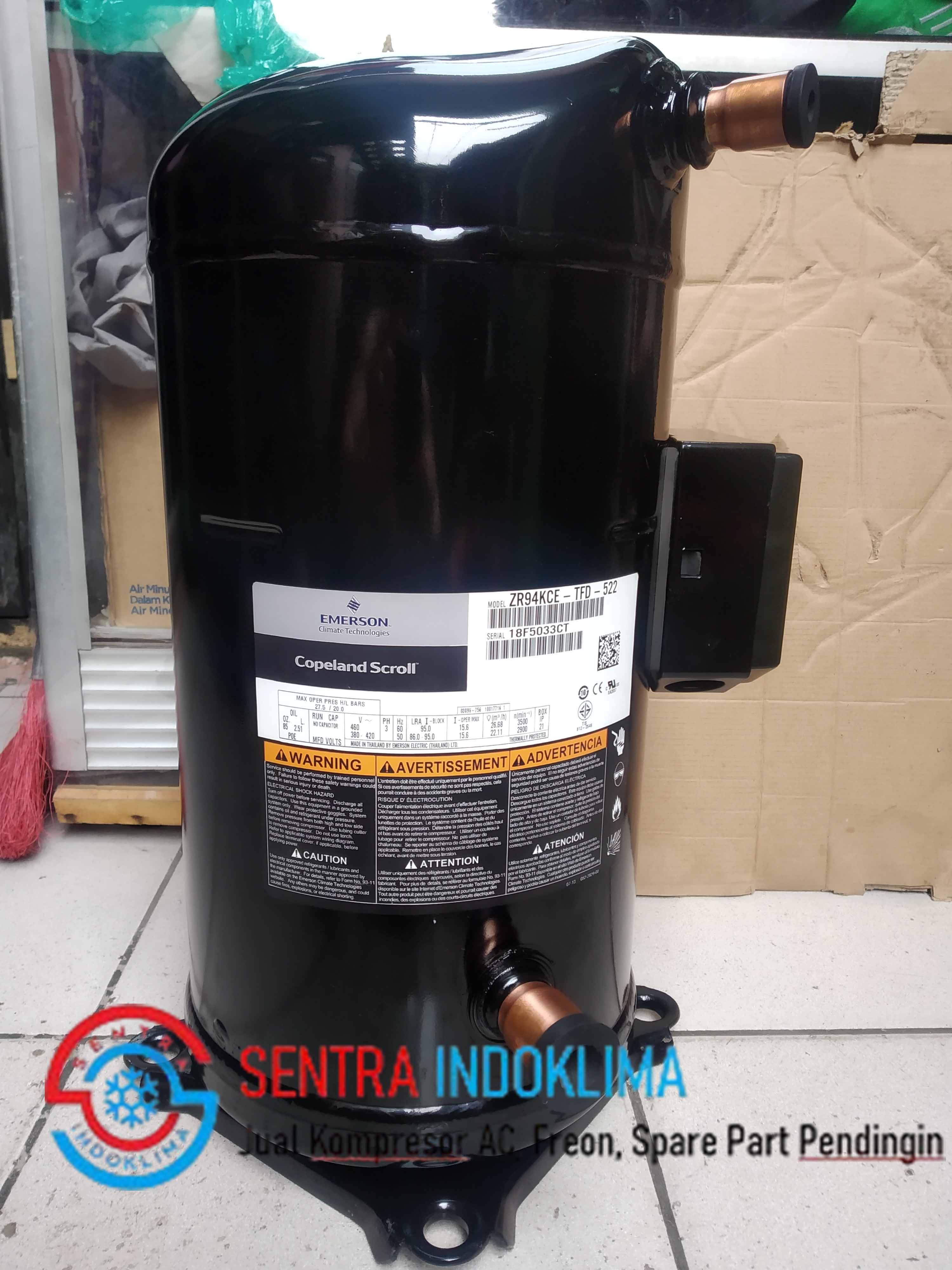 Kompresor AC Copeland Scroll ZR94KCE-TFD-522