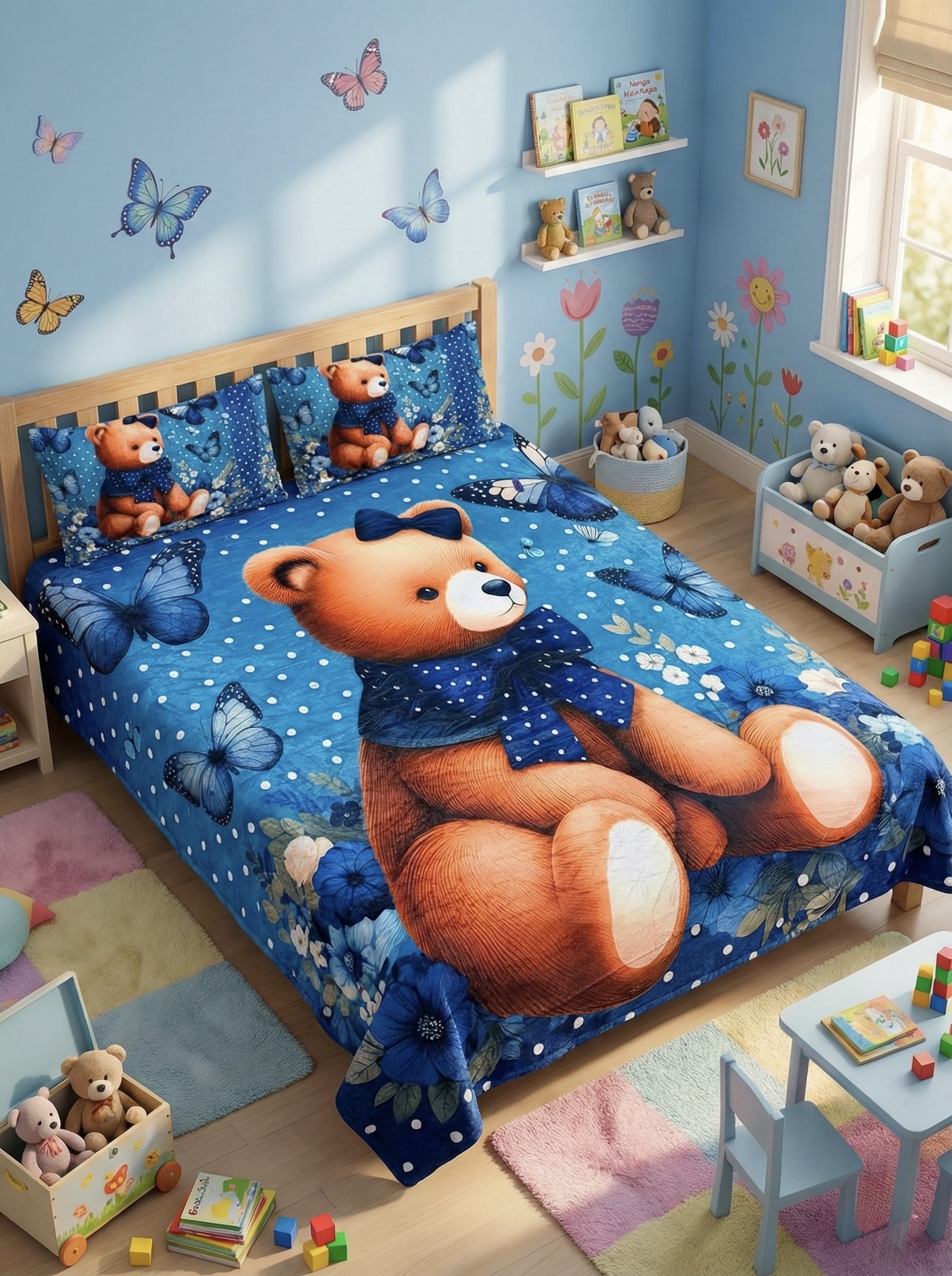 Teddy Bear Warm Bedsheet
