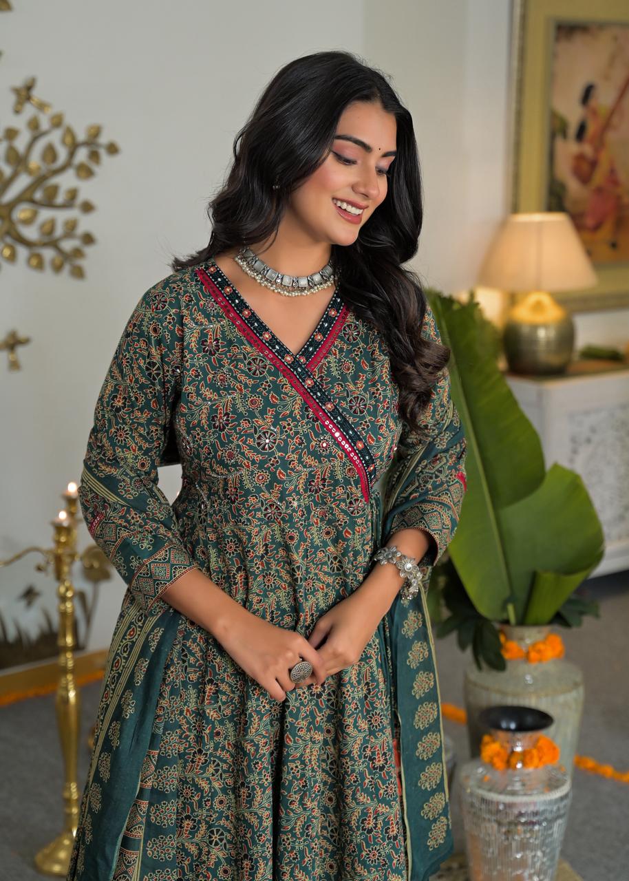 Traditional Floral Maxi Dress