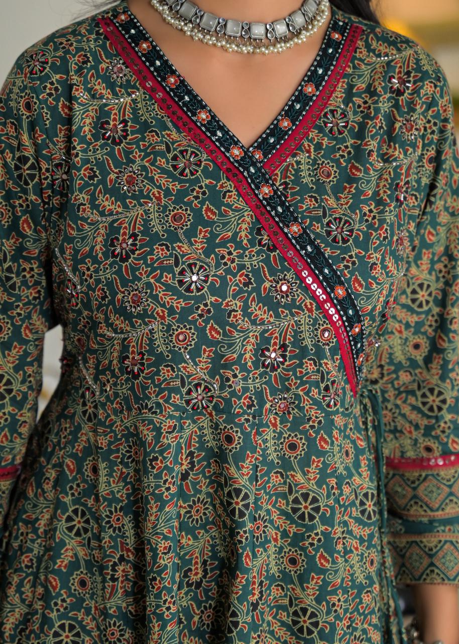 Traditional Floral Maxi Dress