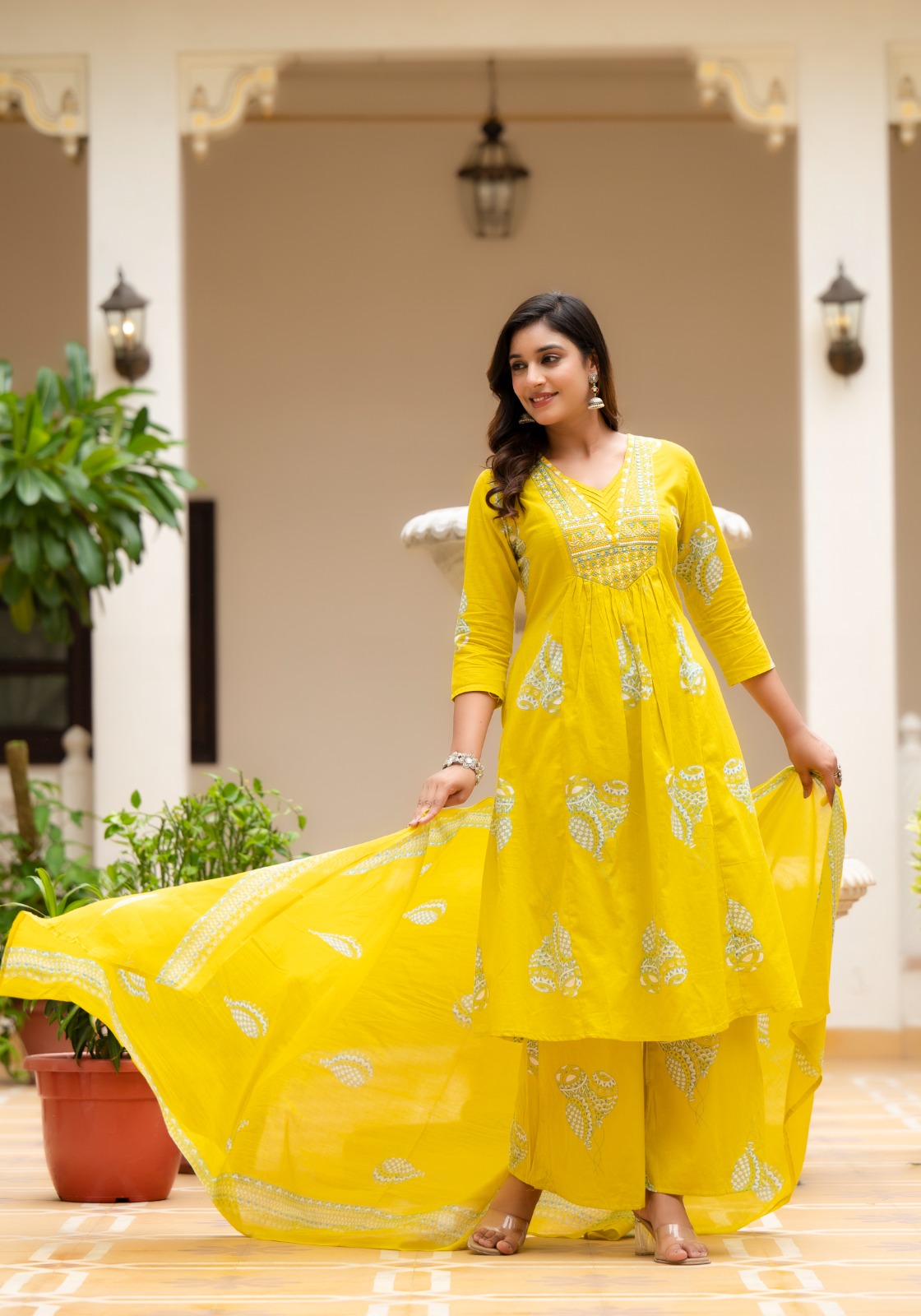 Yellow Ethnic Suit Set