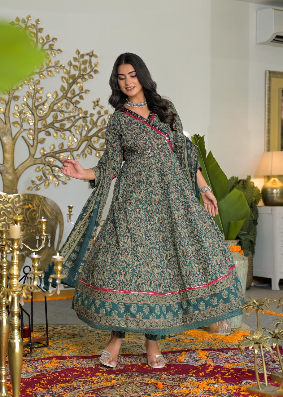 Traditional Floral Maxi Dress