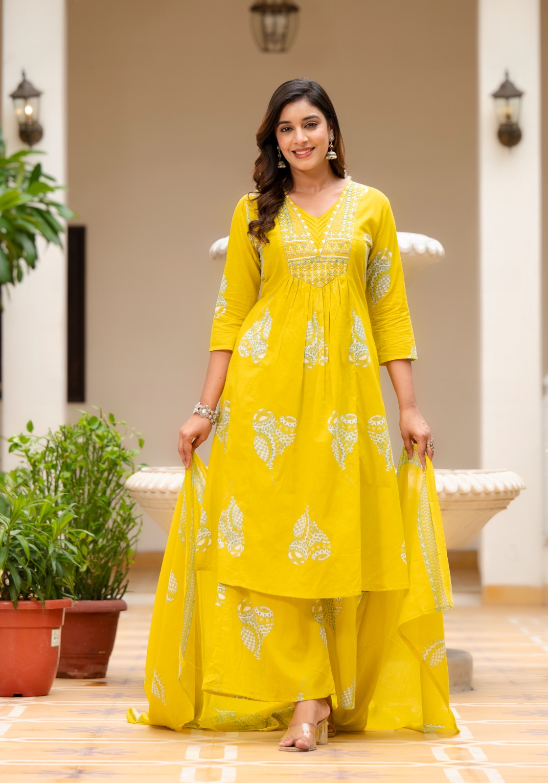 Yellow Ethnic Suit Set
