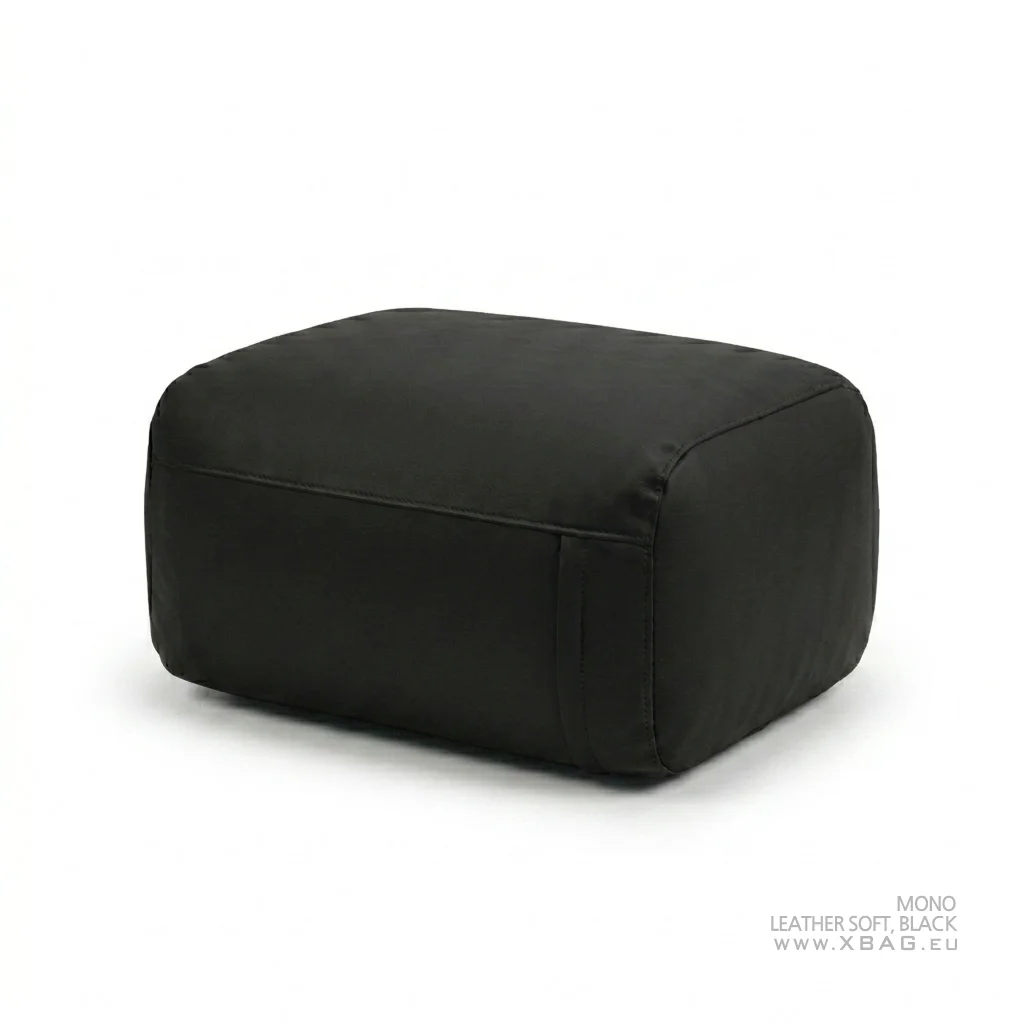 Pufas MONO - LEATHER SOFT Juodas