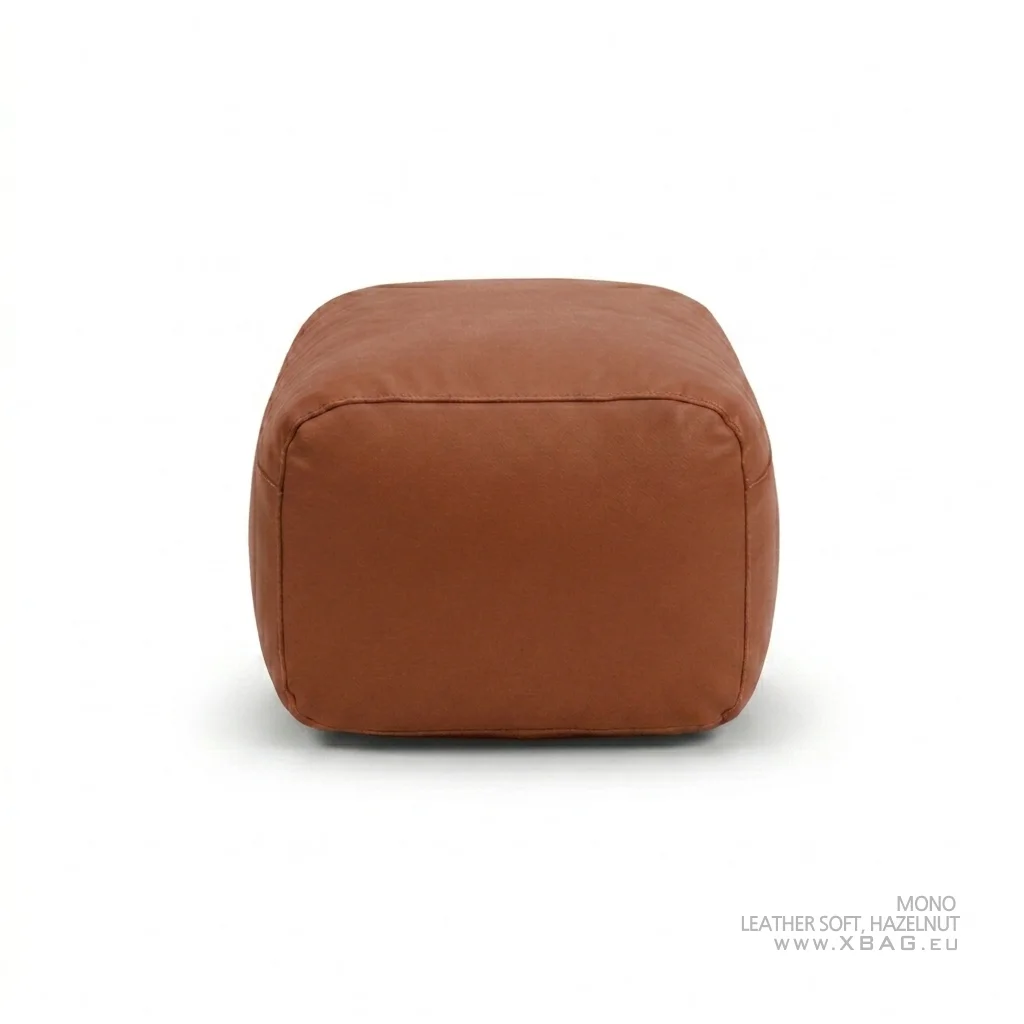 Pufas MONO - LEATHER SOFT Šviesiai rudas