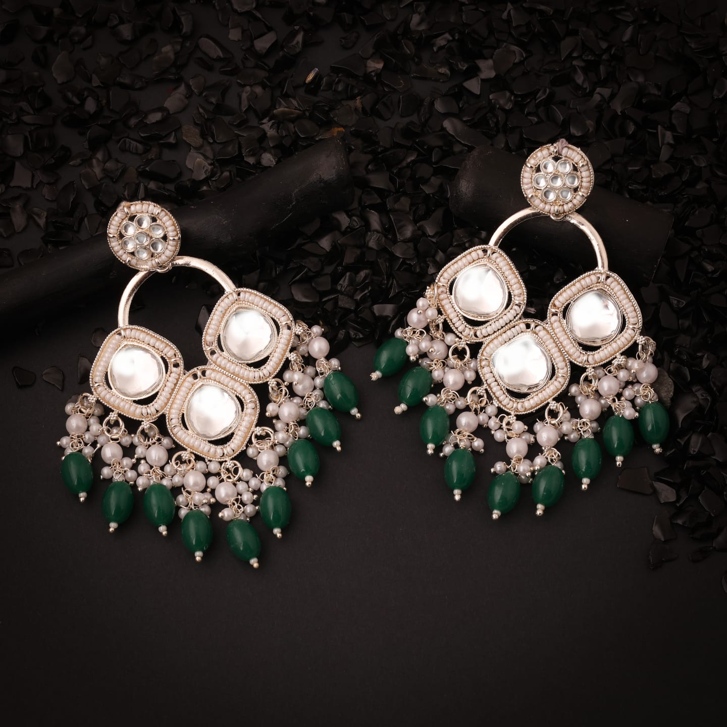 Kundan Chandbali Earrings