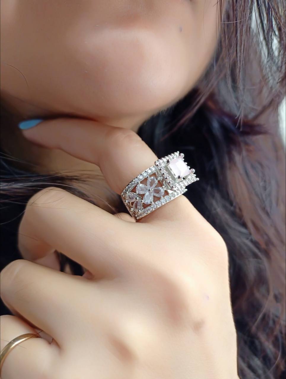 Elegant Crystal Statement Ring