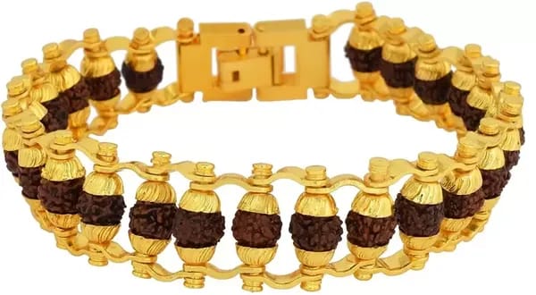 Gold and Black Men's Bracelet