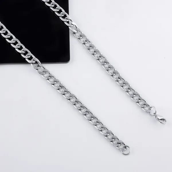 Classic Cuban Link Chain Necklace Combo