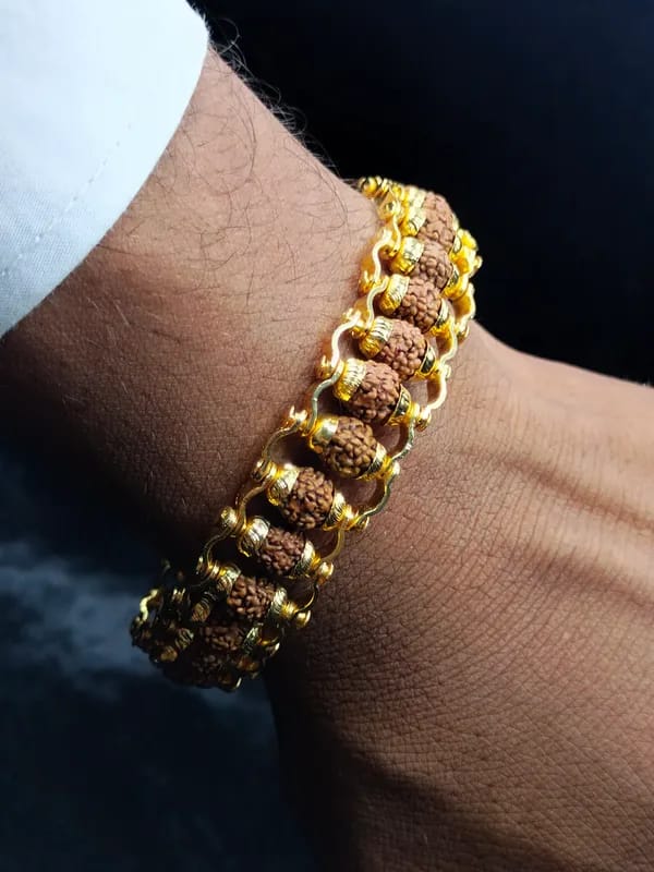 Gold and Black Men's Bracelet