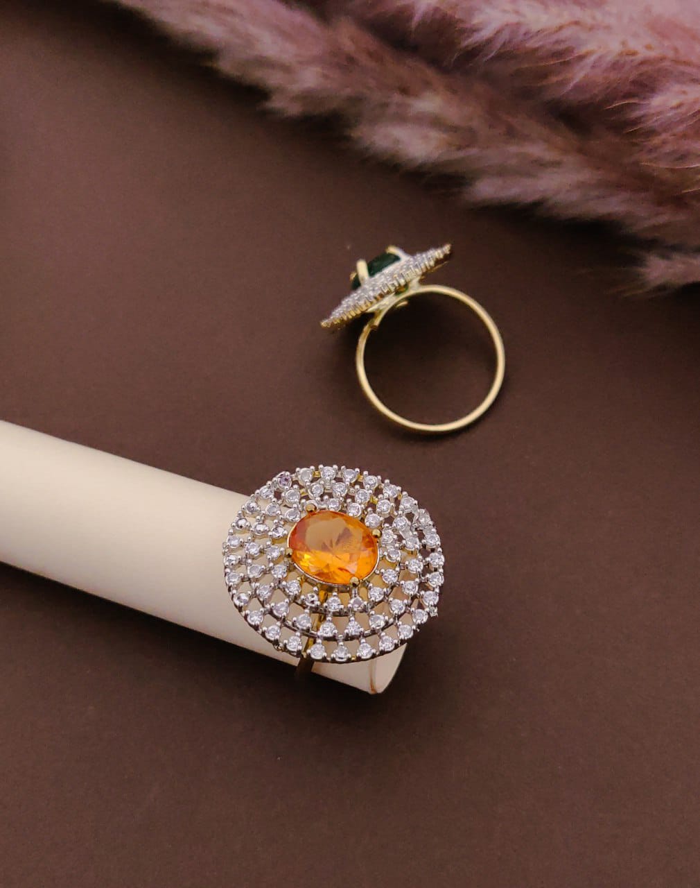 Elegant Black Stone Statement Ring