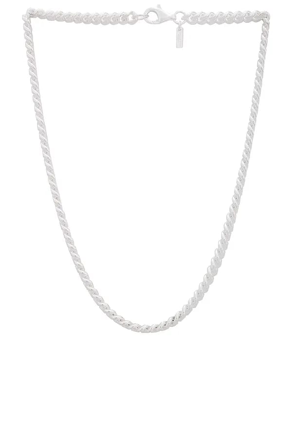 Elegant Silver Rope Chain Necklace