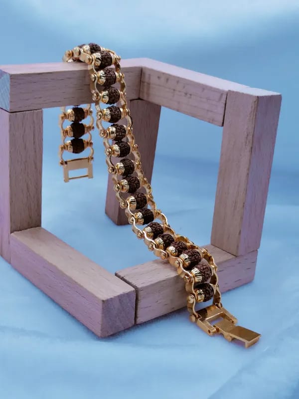 Gold and Black Men's Bracelet