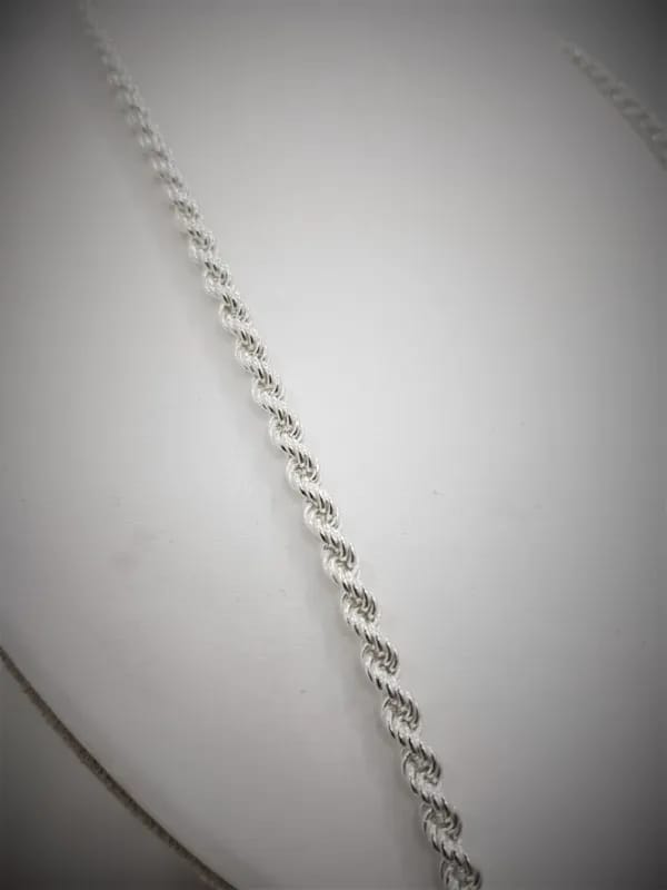 Elegant Silver Rope Chain Necklace