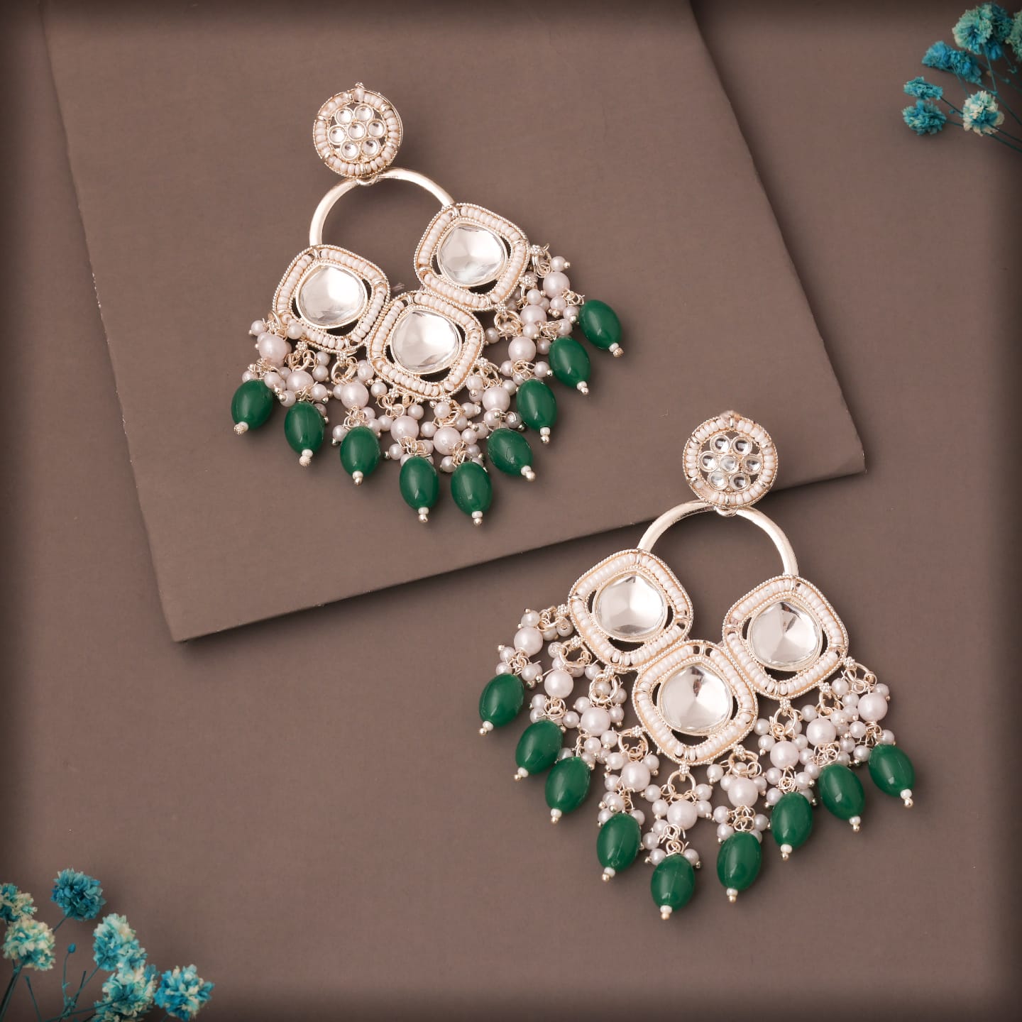 Kundan Chandbali Earrings