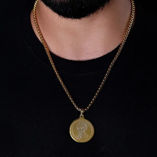 hanumanji Gold Pendant chain for men