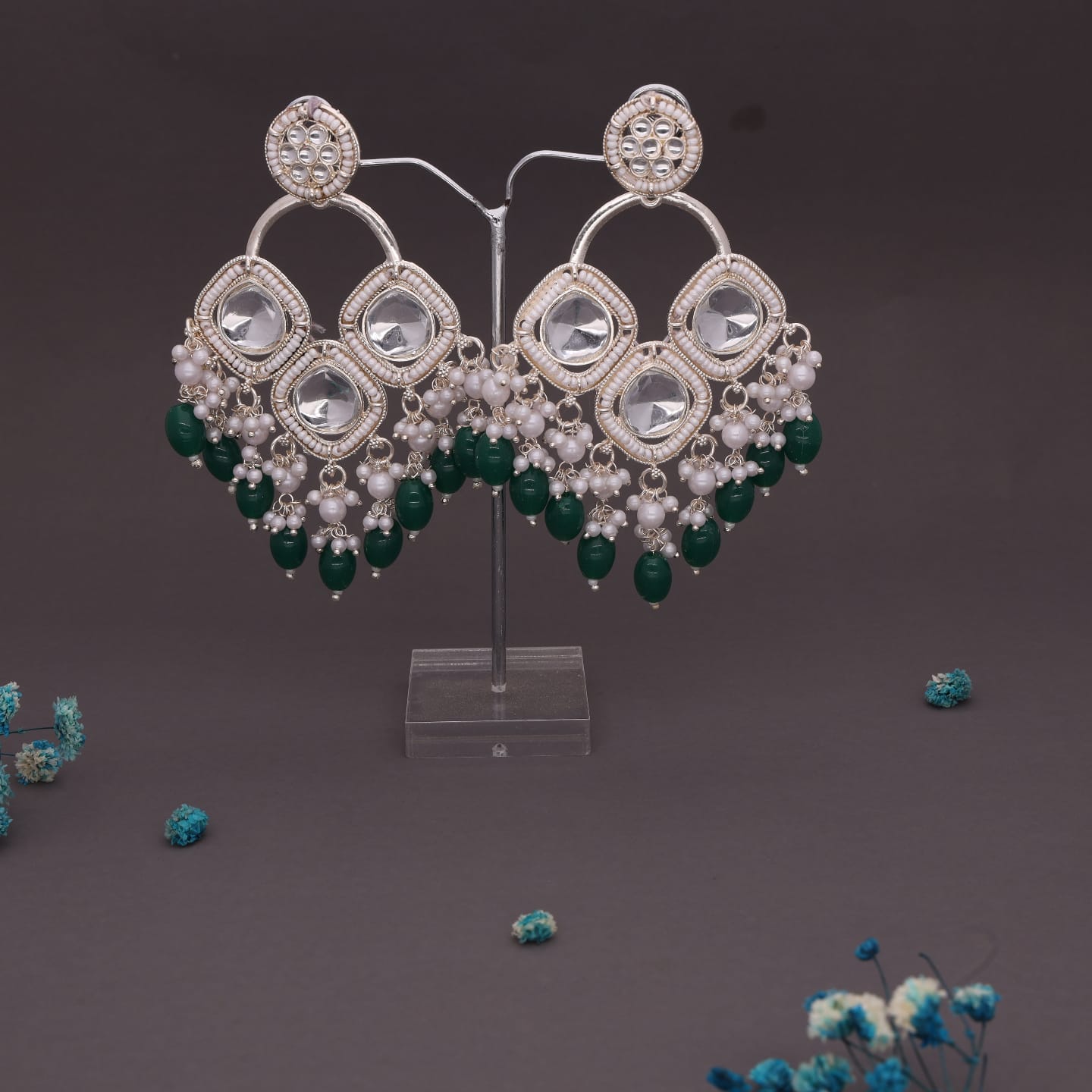 Kundan Chandbali Earrings