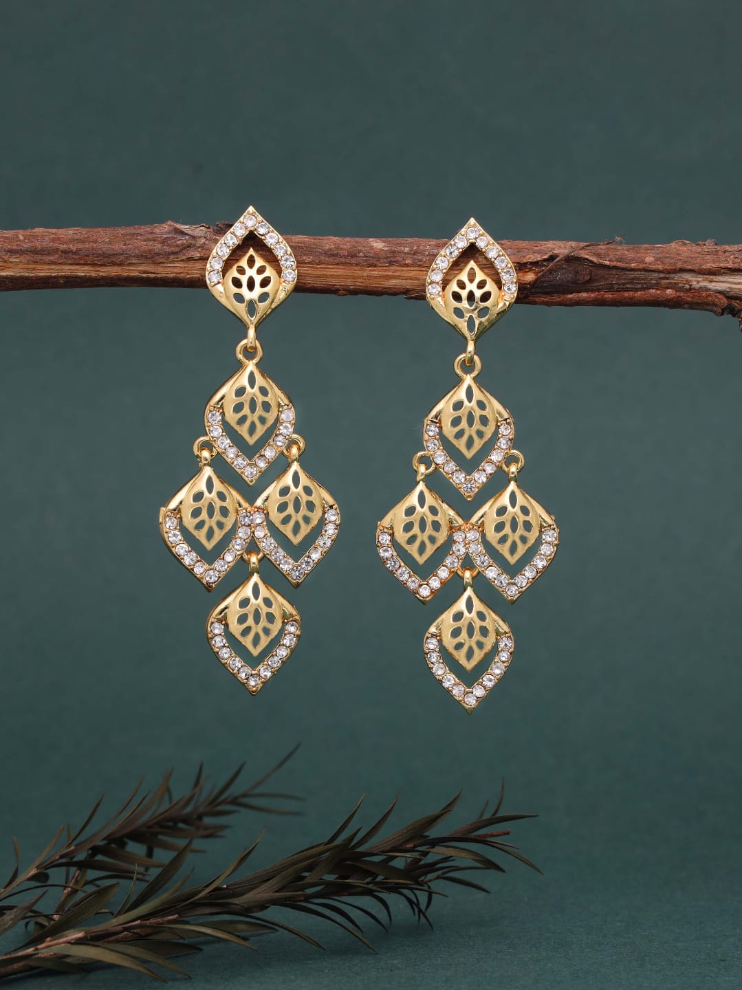 Gold Plated Chandelier Earrings