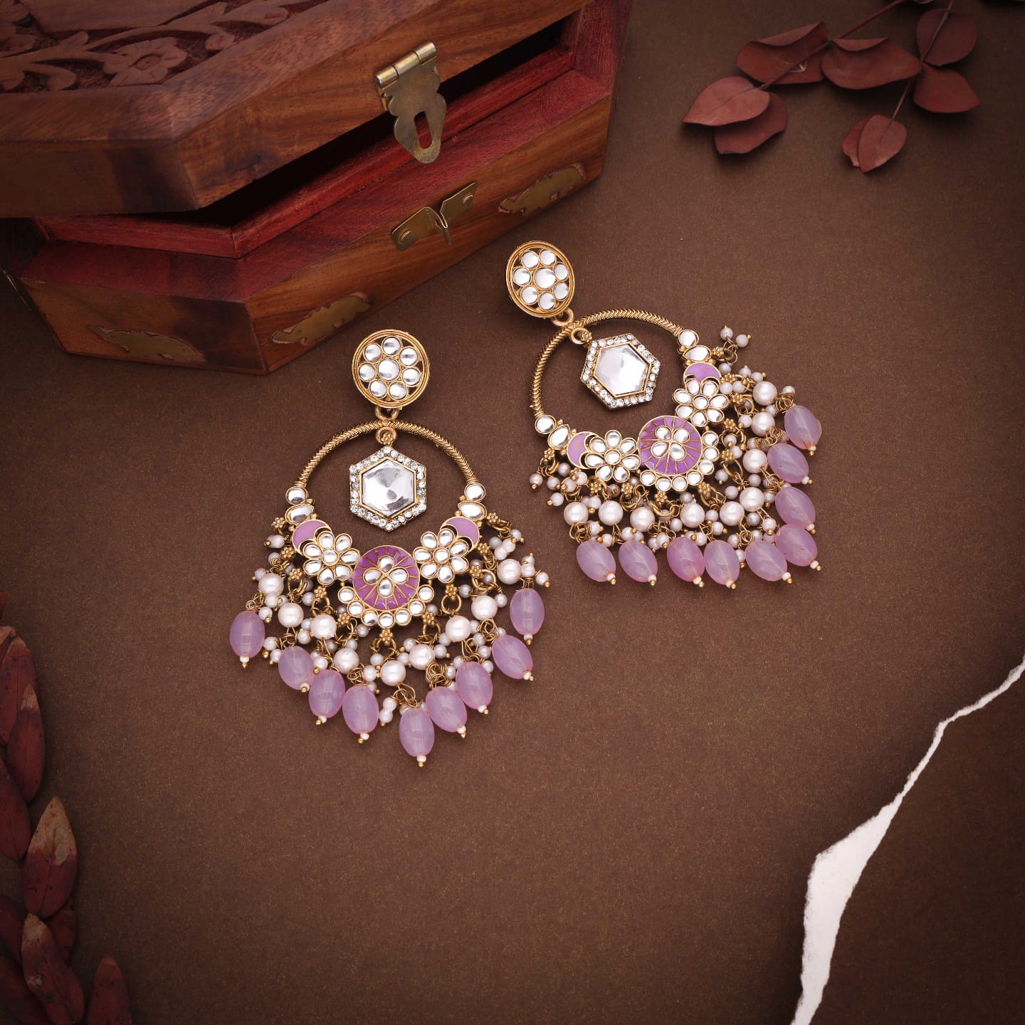 Royal Kundan Chandbali Earrings